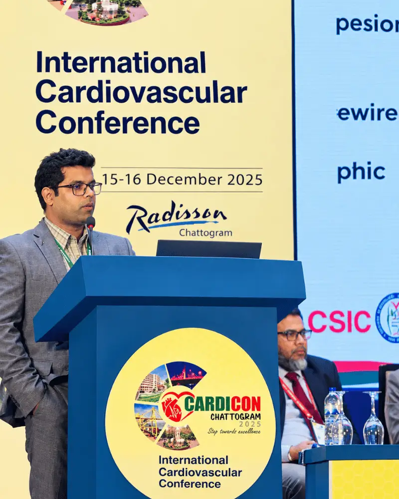 Dr. Abdullah Al Mamun at cardiology seminar in Chattogram